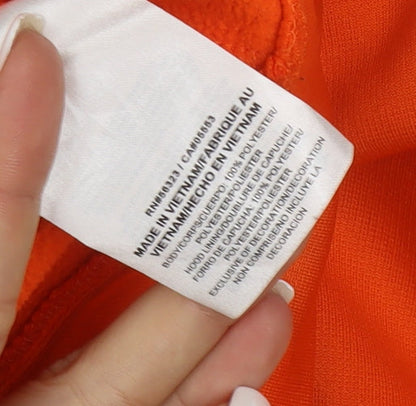 Nike Men's Orange Thermal-Fit Pullover Hoodie M Sportswear