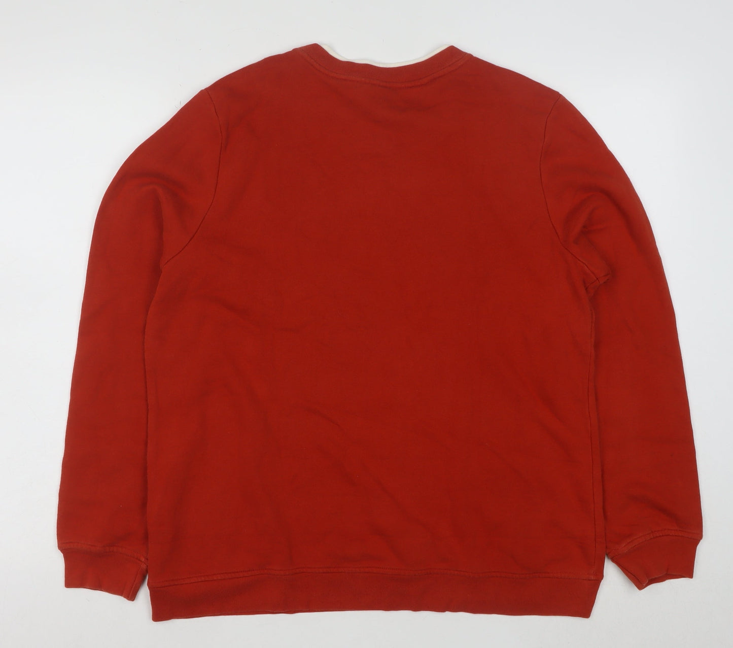 Breckenridge Women Red Embroidered Pullover Sweatshirt Size L