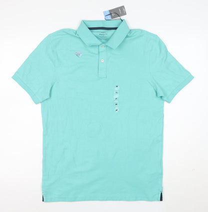 Marks and Spencer Men's Blue Regular Fit Cotton Polo M