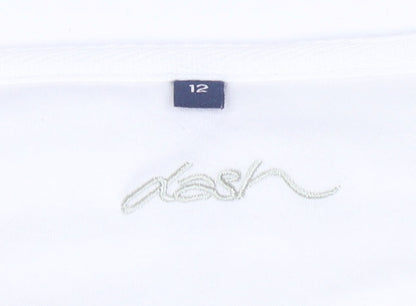 Dash Women’s Multicoloured Striped 3/4 Sleeve Cotton Stretch T-Shirt Size 12