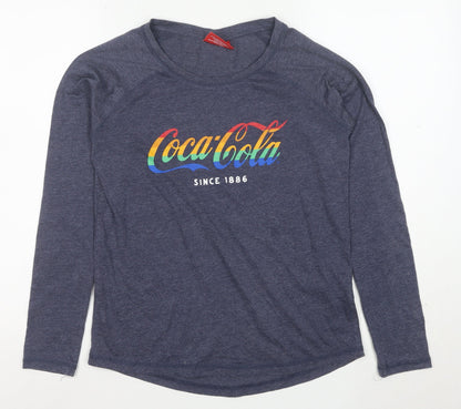Next Women’s Blue Coca-Cola Long Sleeve Crew Neck T-Shirt Size 12