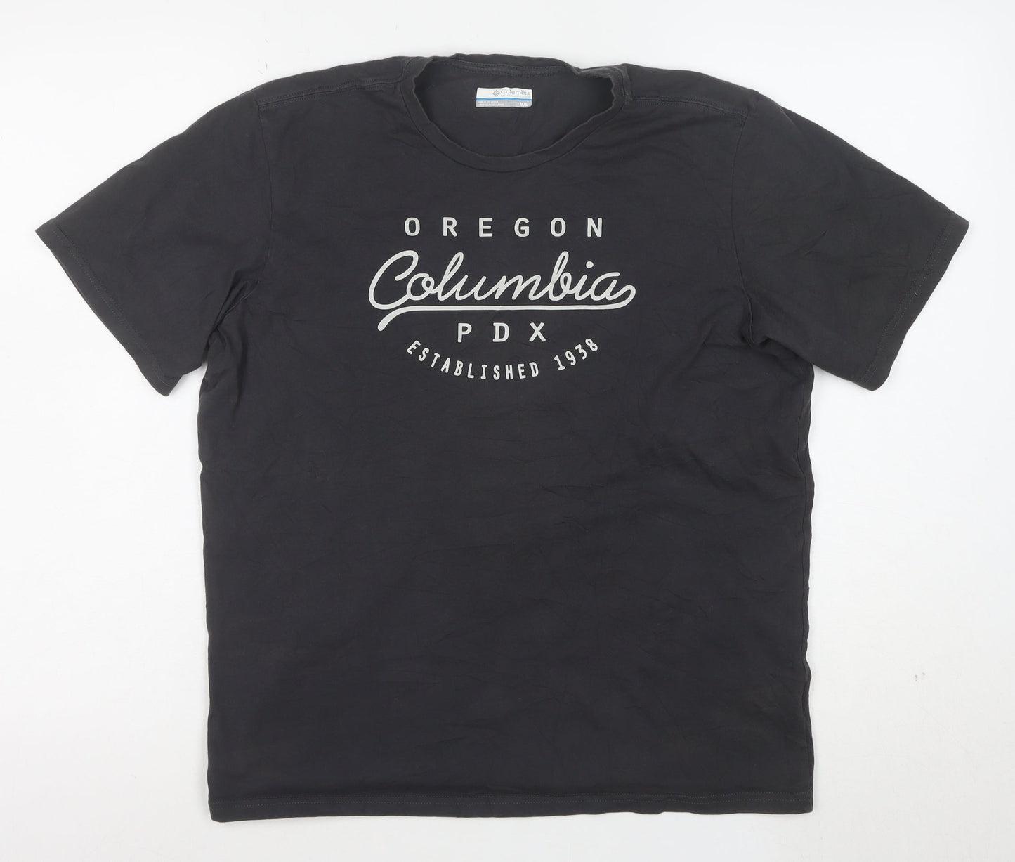 Columbia Men’s Black Cotton Graphic Print T-Shirt M