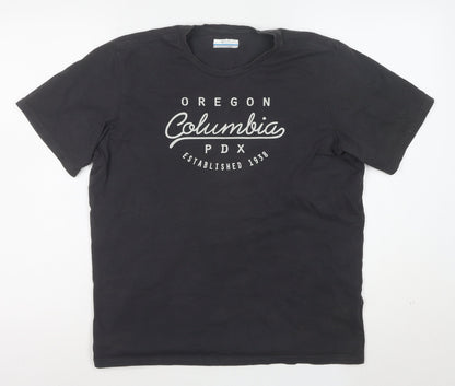 Columbia Men’s Black Cotton Graphic Print T-Shirt M