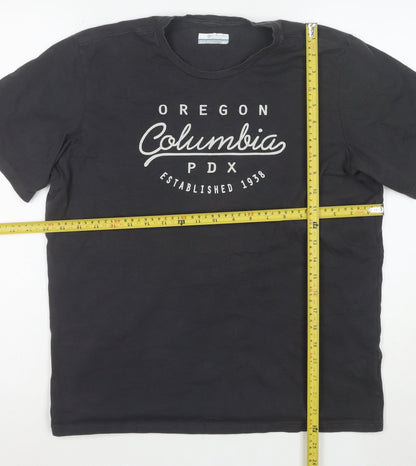 Columbia Men’s Black Cotton Graphic Print T-Shirt M