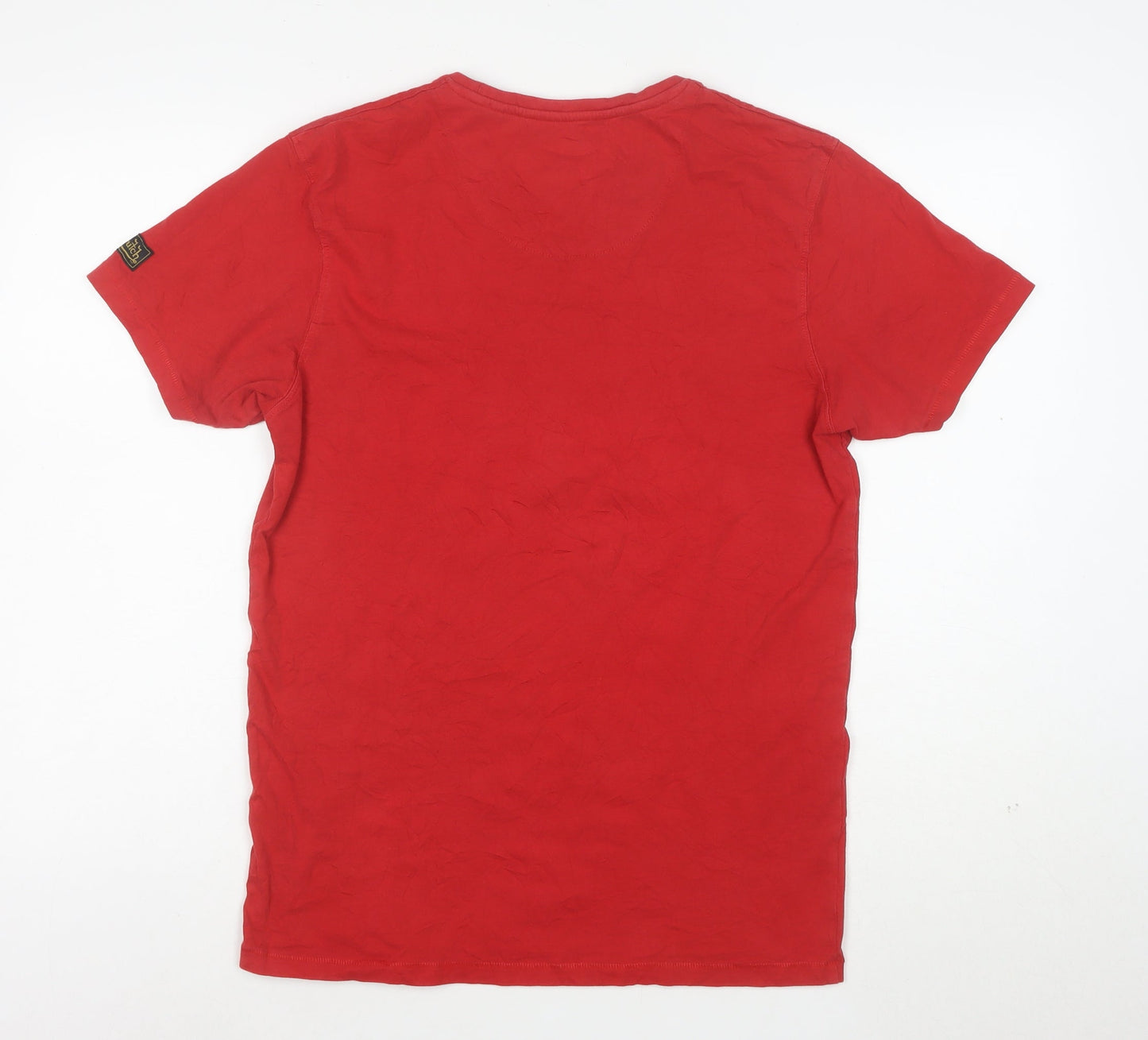 Von Dutch Mens Red Logo Graphic Short Sleeve T-Shirt Size L