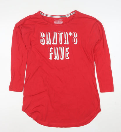Victoria's Secret Women's Red Christmas T-Shirt Nightshirt XS