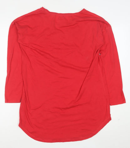 Victoria's Secret Women's Red Christmas T-Shirt Nightshirt XS