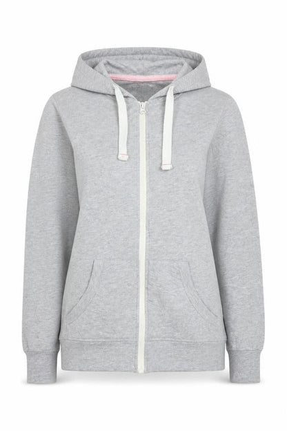 Peter Storm Womens Grey Full Zip Hoodie Size 10 Cotton Blend
