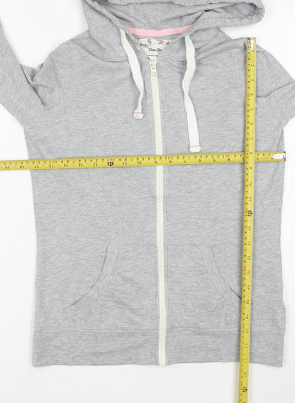 Peter Storm Womens Grey Full Zip Hoodie Size 10 Cotton Blend
