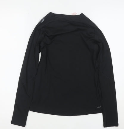 adidas Boys Black 11-12 Years Techfit Long Sleeve Training Top