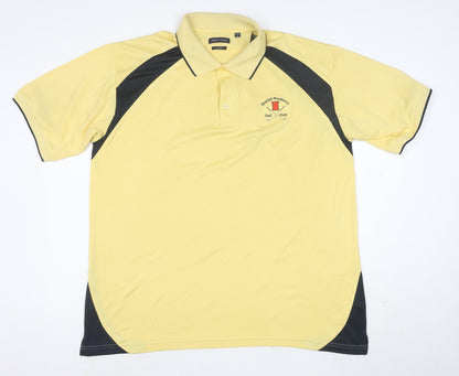 Sporte Leisure Men’s Yellow XL Golf Polo Shirt Moisture Wicking