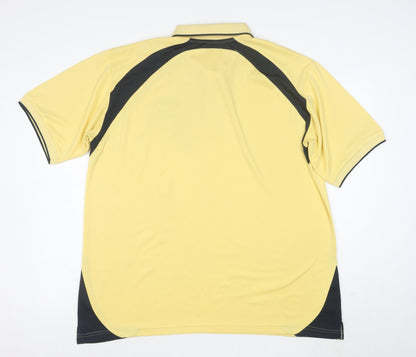 Sporte Leisure Men’s Yellow XL Golf Polo Shirt Moisture Wicking