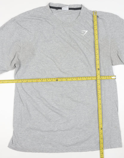 Gymshark Men's Grey Athletic Fit Short Sleeve T-Shirt M