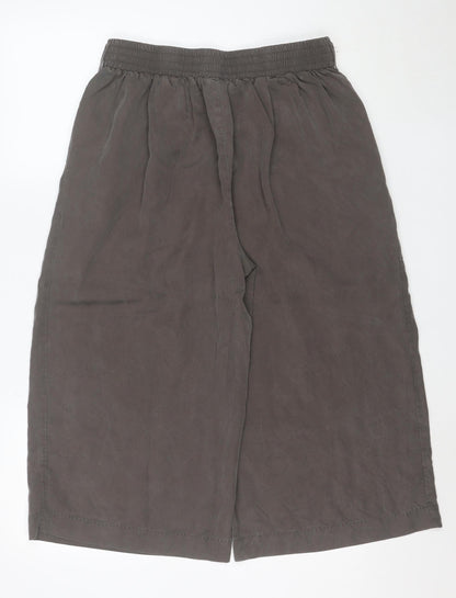 Oliver Bonas Women Grey Wide-Leg Viscose Culottes Size 12