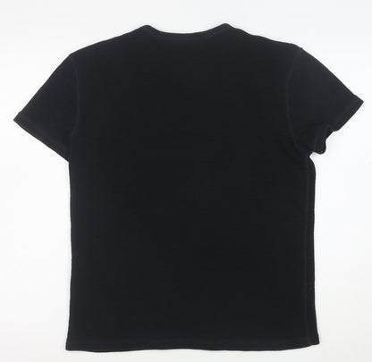 AllSaints Men's Black Crew Neck Short Sleeve T-Shirt Size S