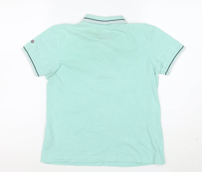 Lambretta Boys Green 14 Years Polo Shirt Cotton Short Sleeve Casual Top