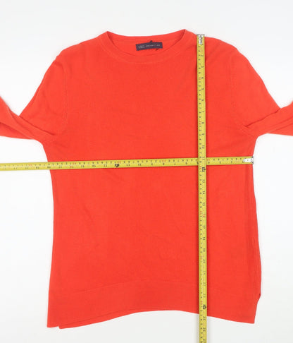 Marks and Spencer Women's Red Crew Neck Acrylic Jumper Size 12