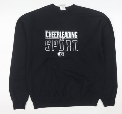 ATC Men's Black Cheerleading Sport Graphic Pullover Sweatshirt M