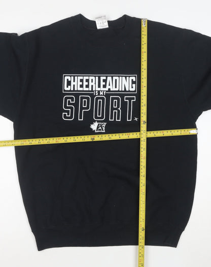 ATC Men's Black Cheerleading Sport Graphic Pullover Sweatshirt M