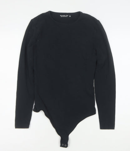 Abercrombie & Fitch Womens Black Long Sleeve Bodysuit Size M