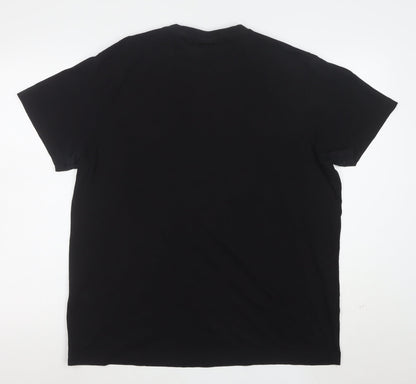 GANT Men's Black Regular Fit Cotton Crew Neck T-Shirt XL