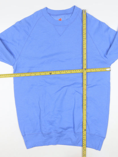 Hanes Men's Blue Small Pullover Crew Neck Sweatshirt