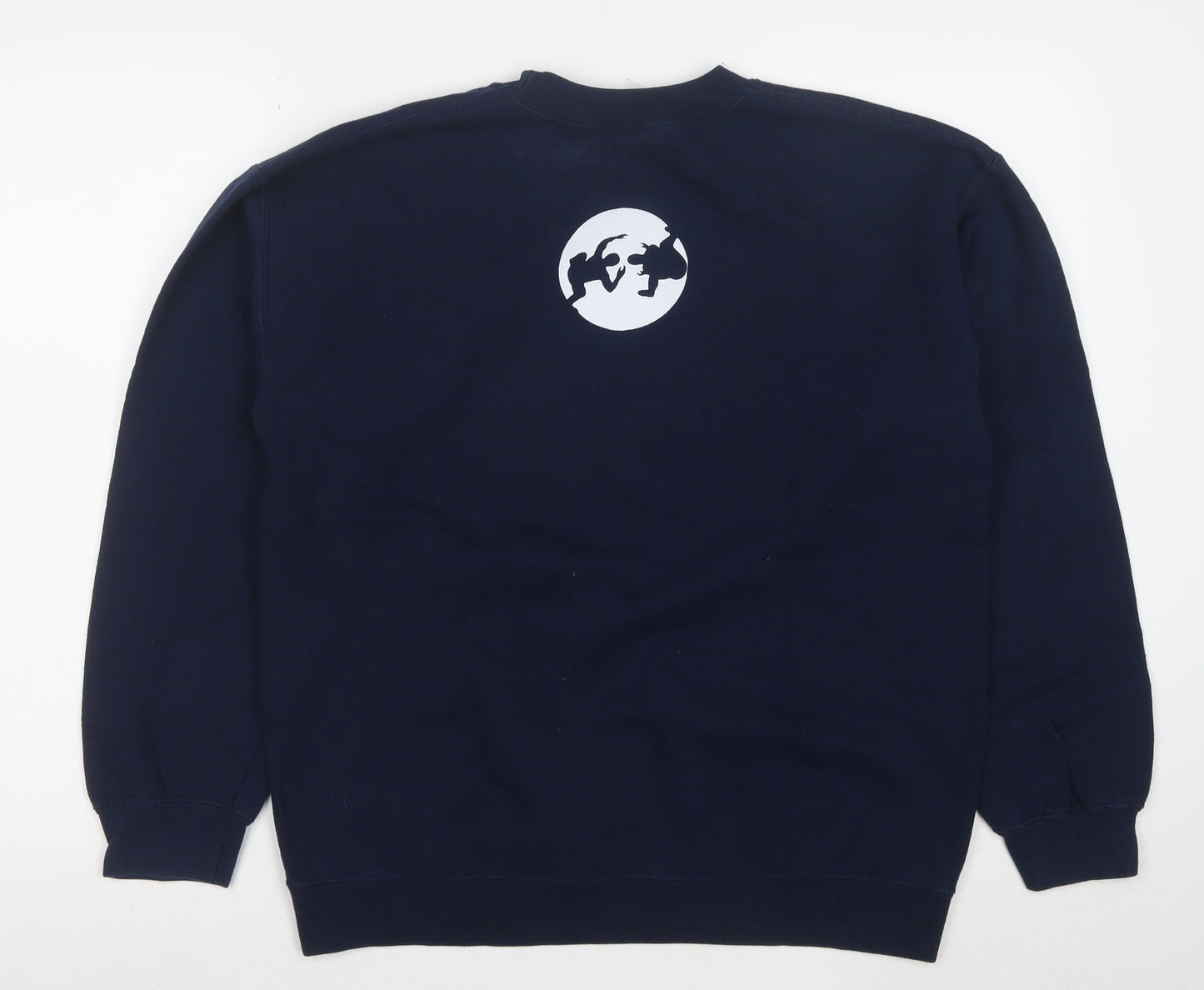 Gildan Men's Blue Heavy Blend Wrestling Graphic Pullover Sweatshirt M