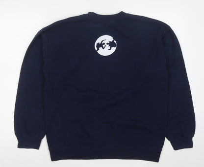 Gildan Men's Blue Heavy Blend Wrestling Graphic Pullover Sweatshirt M