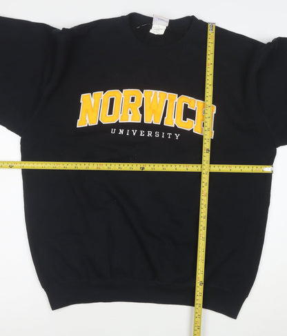 Champion Mens Black Norwich University Pullover Sweatshirt L