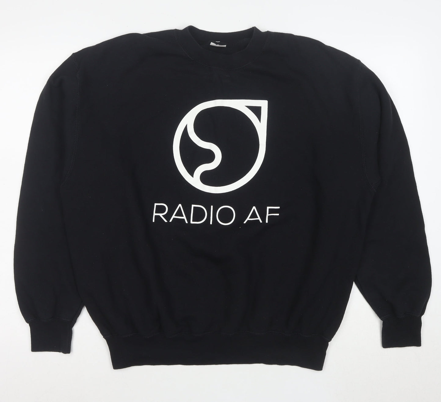Fruit of the Loom Men's Black Graphic Pullover Sweatshirt L Classic Fit