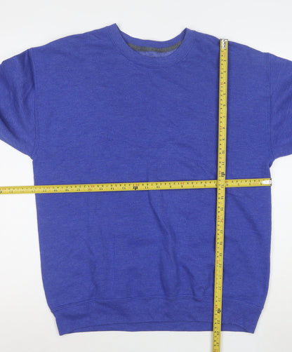 Fruit of the Loom Men's Blue M Pullover Sweatshirt Crew Neck Fleece