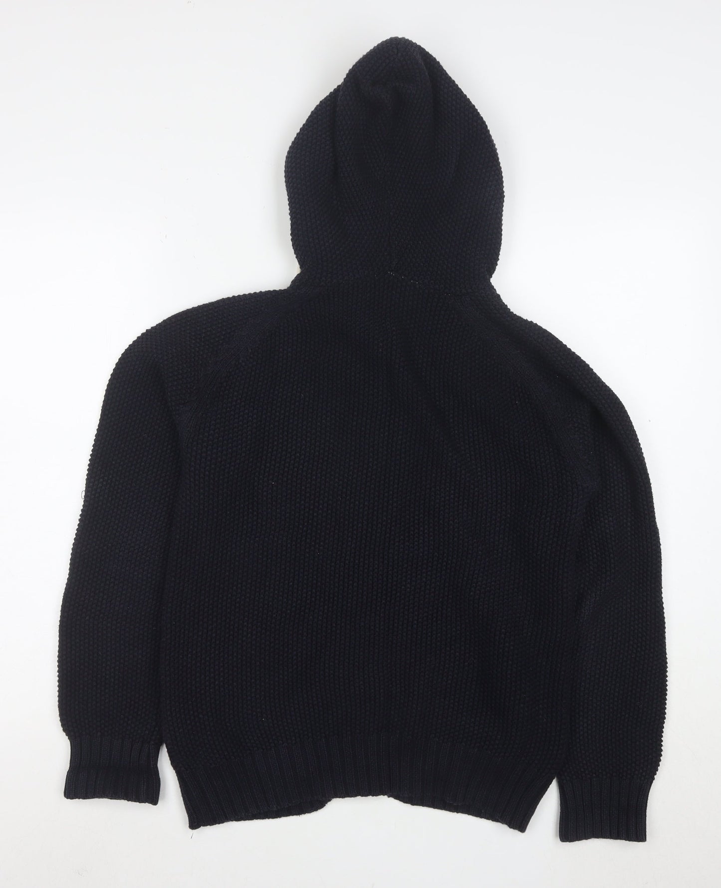 Voi Jeans Co. Women's Black Size 12 Hooded Button Knit Cardigan