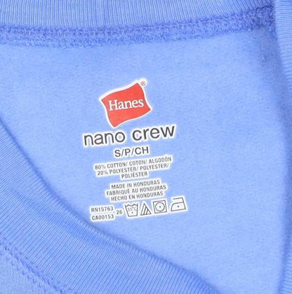 Hanes Men's Blue Crew Neck Pullover Sweatshirt Size S