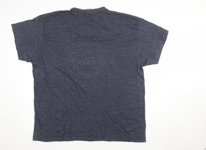 Northern Lifestyles Men's Blue Montreal Canada Graphic T-Shirt 2XL