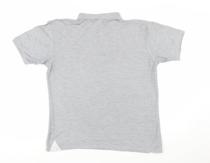 Slazenger Men's Grey Regular Fit Short Sleeve Polo Shirt Size L