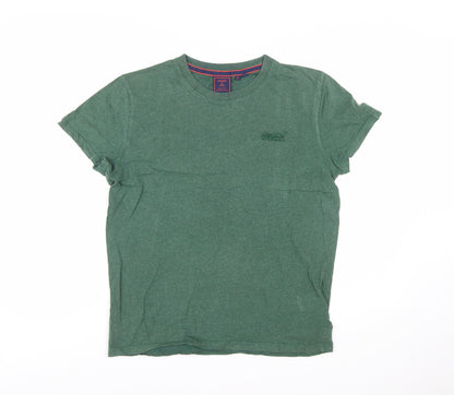 Superdry Men's Green Organic Cotton Crew Neck T-Shirt Size M