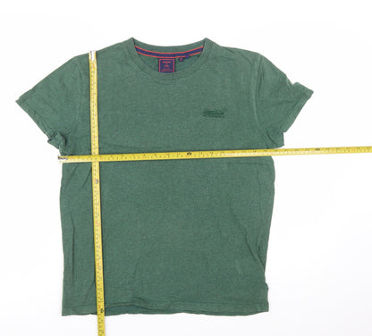 Superdry Men's Green Organic Cotton Crew Neck T-Shirt Size M
