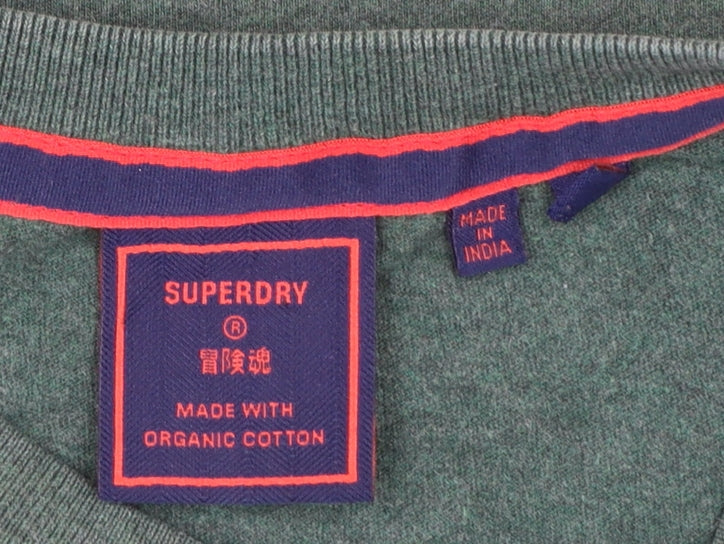 Superdry Men's Green Organic Cotton Crew Neck T-Shirt Size M