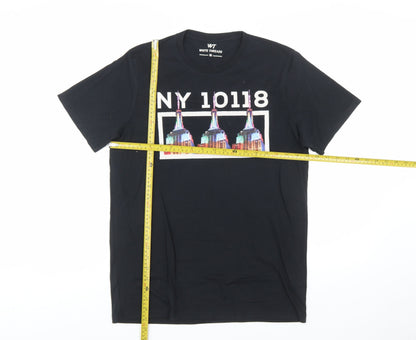 White Threads Men's Black NY Graphic City T-Shirt Size M