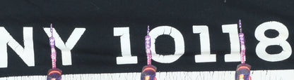 White Threads Men's Black NY Graphic City T-Shirt Size M