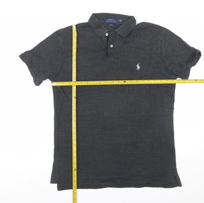 Ralph Lauren Men's Black Slim Fit Polo Shirt Size L