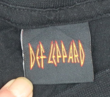 Tu Women’s Black Def Leppard Graphic Band T-Shirt Size 16