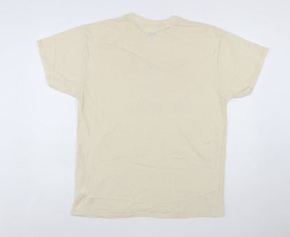 Brisco Brands Men's Beige Lone Star Graphic Retro T-Shirt XL