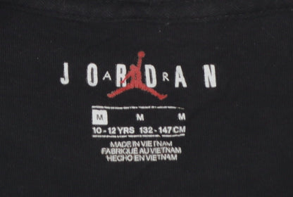 Nike Jordan Boys Black Graphic Print Short Sleeve T-Shirt 10-12 Years