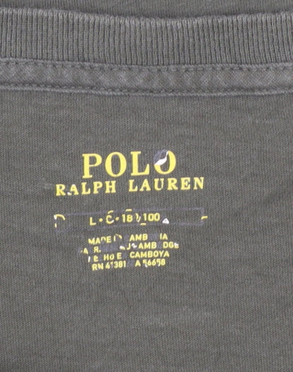 Polo Ralph Lauren Men's Khaki Green Short Sleeve Crew Neck T-Shirt Size L Classic Fit
