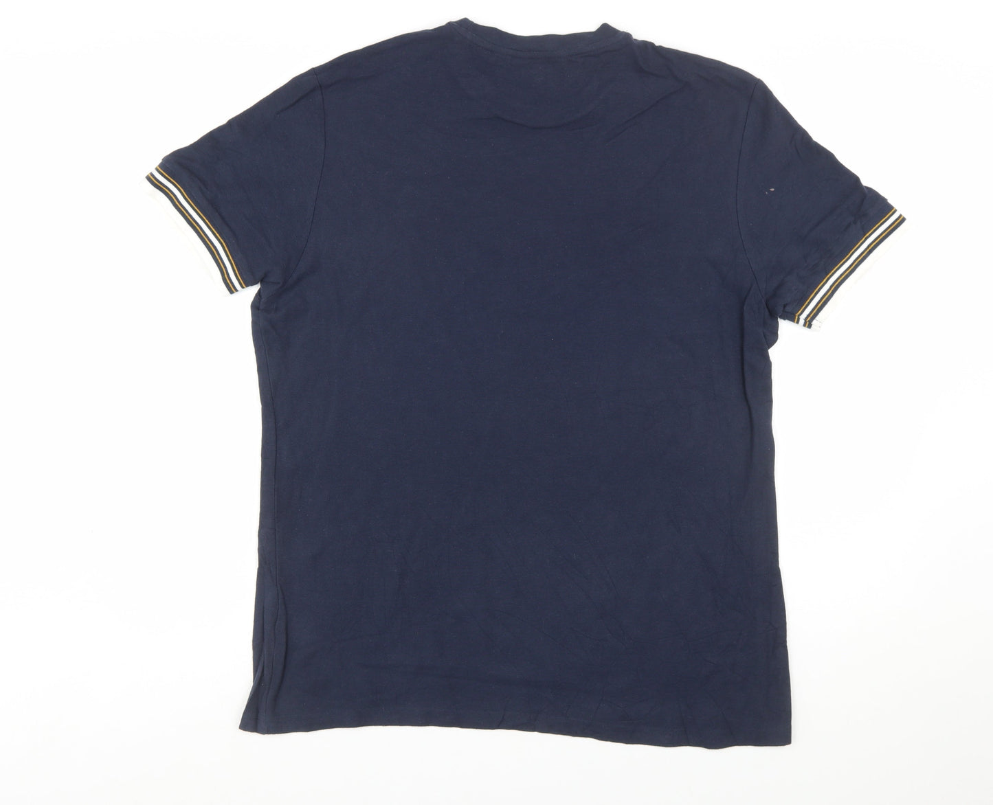 Ben Sherman Men's Dark Navy Crew Neck Short Sleeve Cotton T-Shirt L