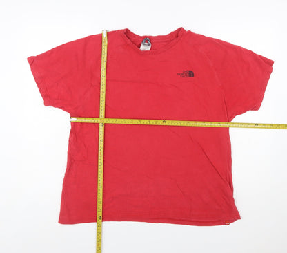 The North Face Men's Red Short Sleeve Cotton T-Shirt L
