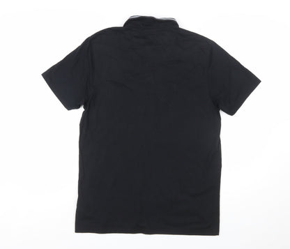 Burton Menswear London Black Polo Shirt Men M Regular Fit Cotton