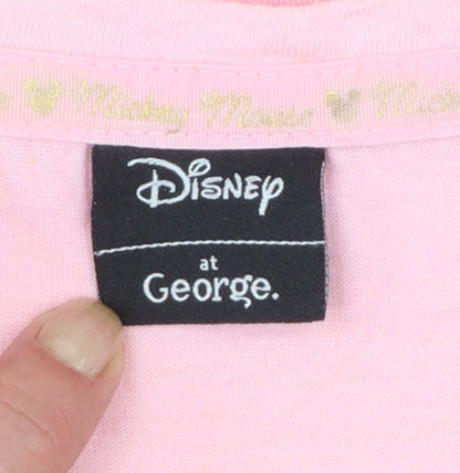 Disney at George Womens Pink Sequin Pocket Mickey T-Shirt Size 10