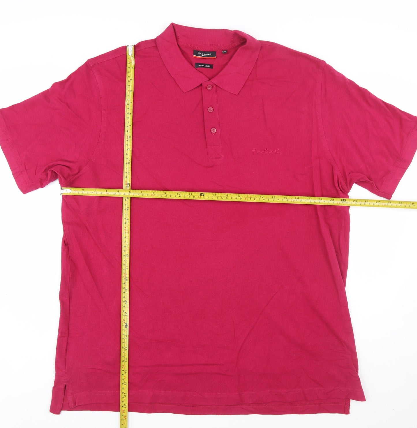 Pierre Cardin Men’s Red 3XL Regular Fit Cotton Polo Shirt